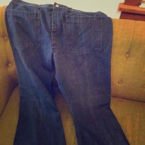 *true Vintage* high waisted sailor bellbottom